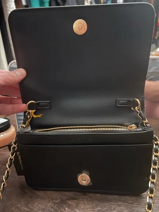 NWT Bebe Meara Crystal Leopard Crossbody - Wallet on Chain DEADSTOCK - Picture 8 of 12